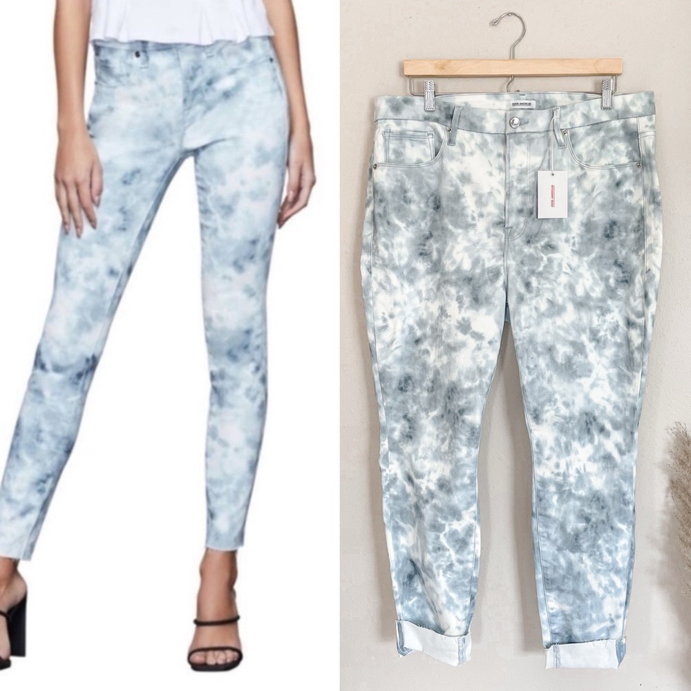 NEW | Good American | NWT Good Legs Cloud Tie Dye Denim size 20